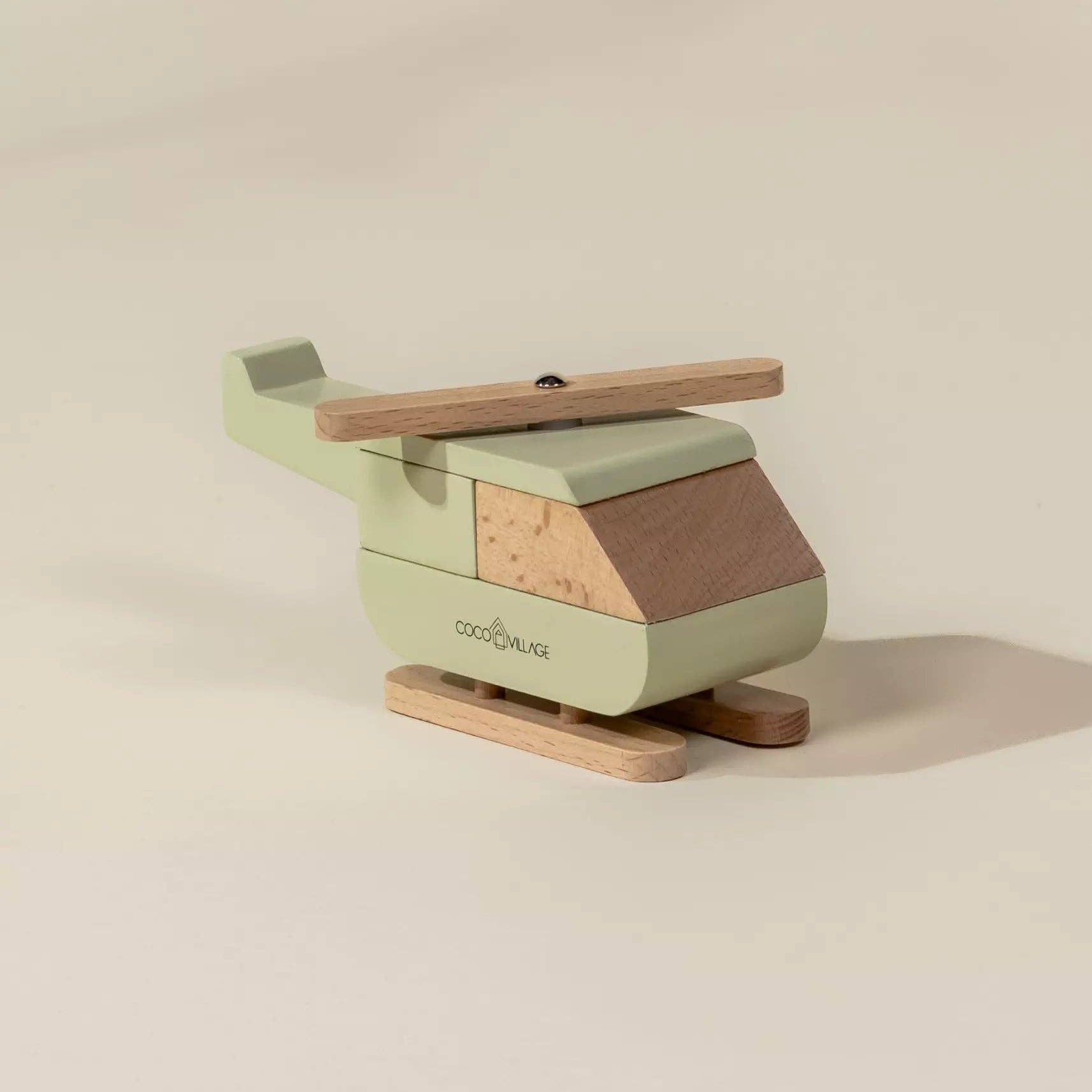 Wooden Helicopter | Sturdy wooden city vehicle