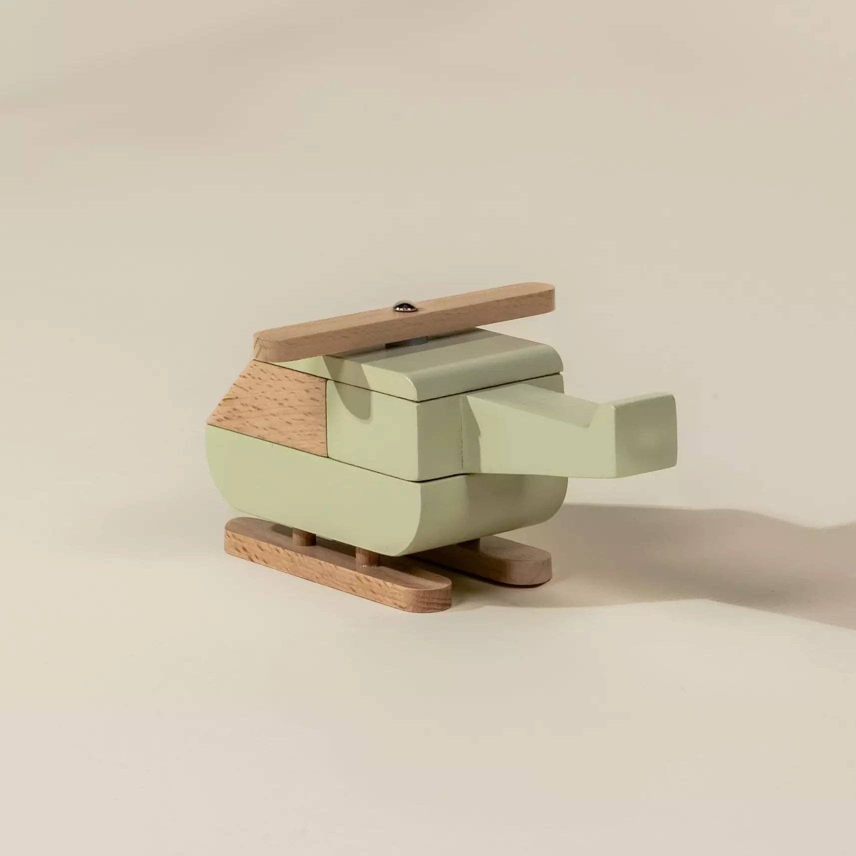 Wooden Helicopter | Sturdy wooden city vehicle