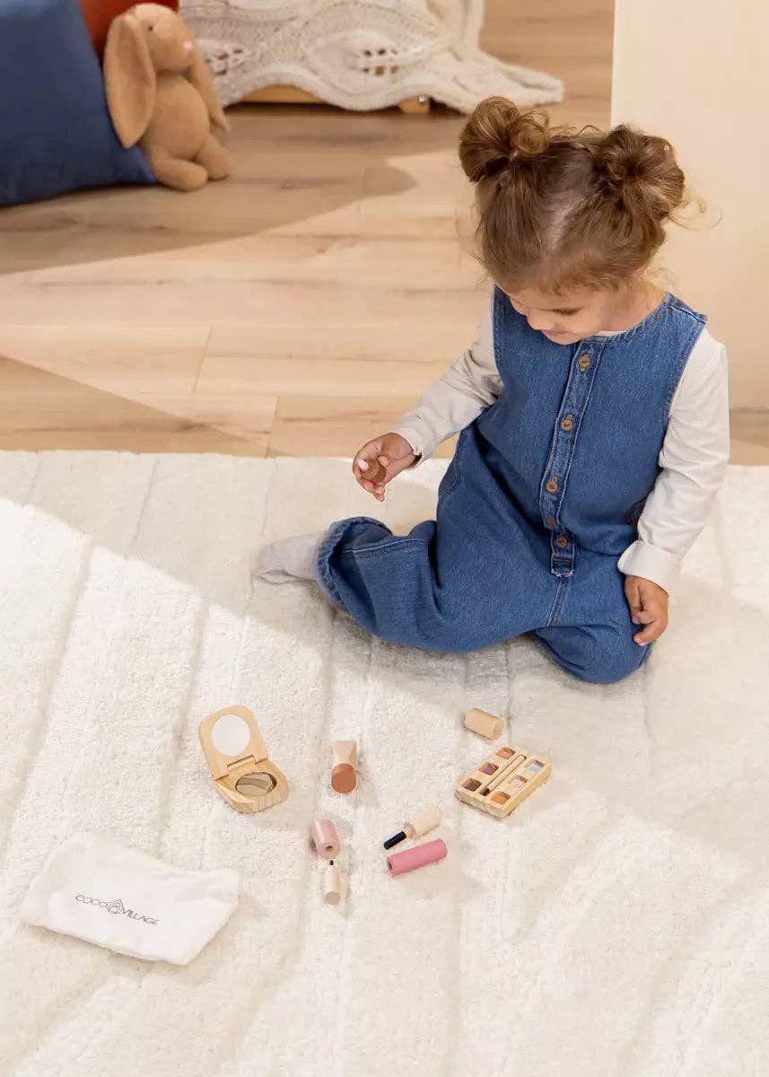 Beauty-Set aus Holz | Fantasievolles Set mit Make-up und Spiegel aus Holz