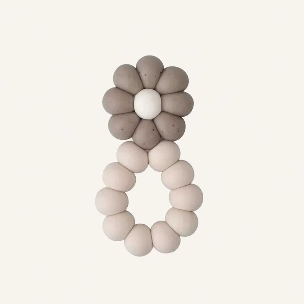 Daisy Taupe BPA-freier Silikon-Beißring