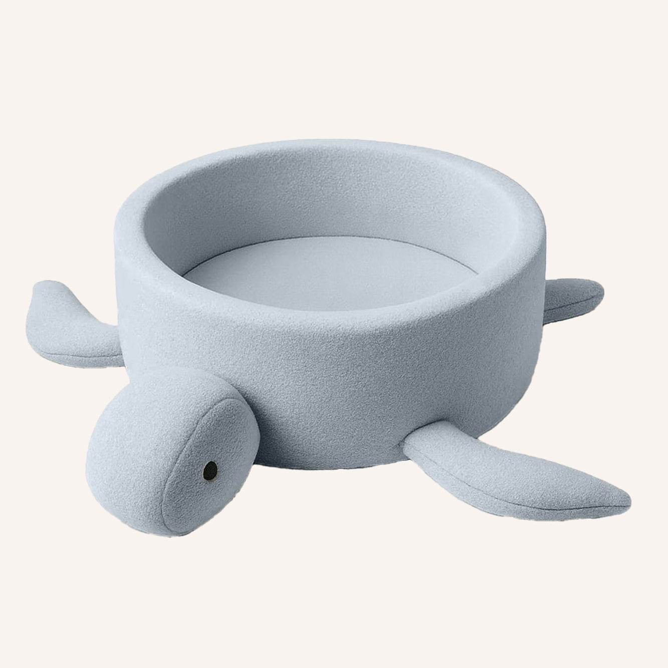 Bouclé Turtle Eisblau – Bällebad (ohne Bälle)