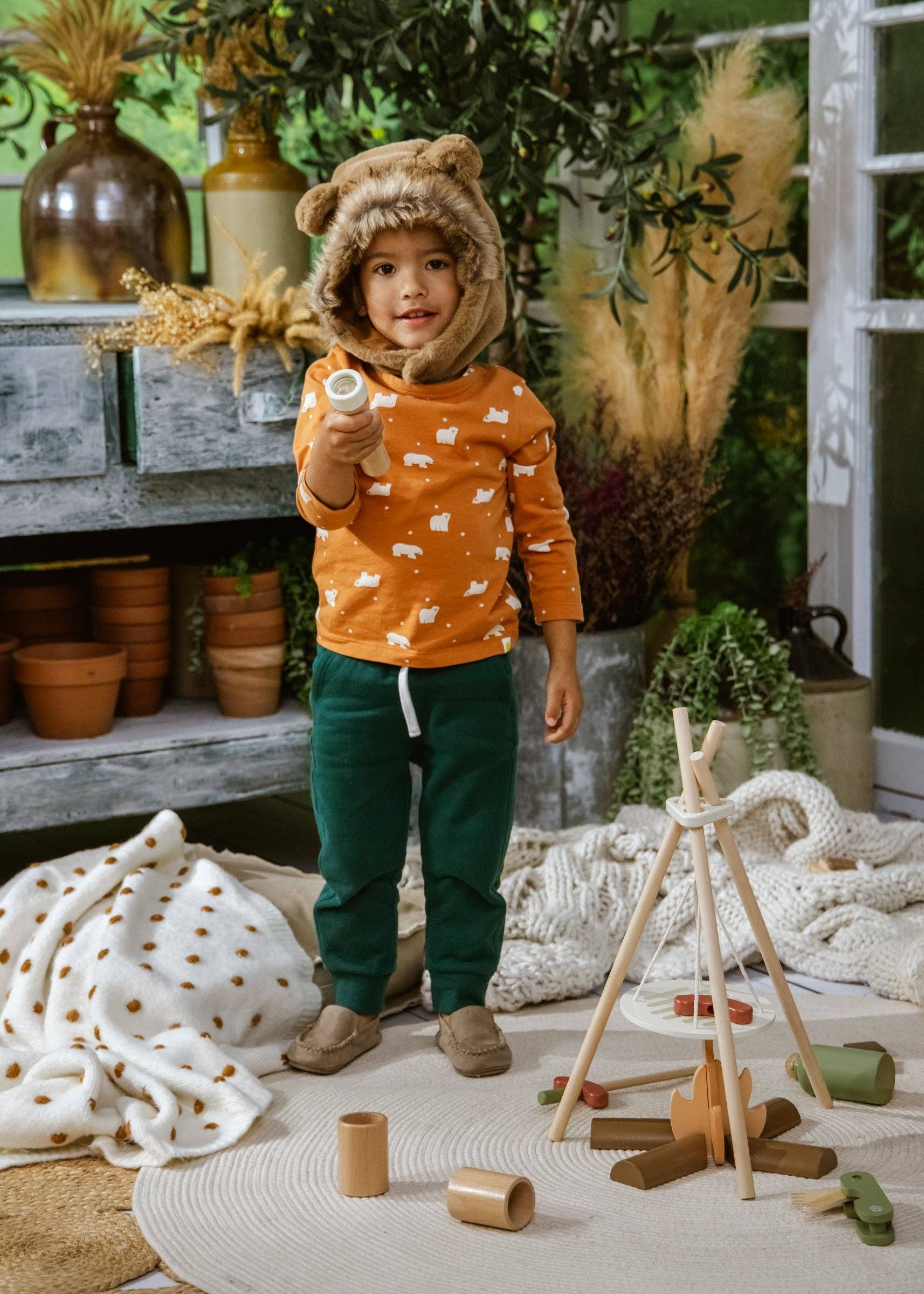 Camping-Spielset aus Holz | Mit Lagerfeuer, Marshmallows und Campingausrüstung