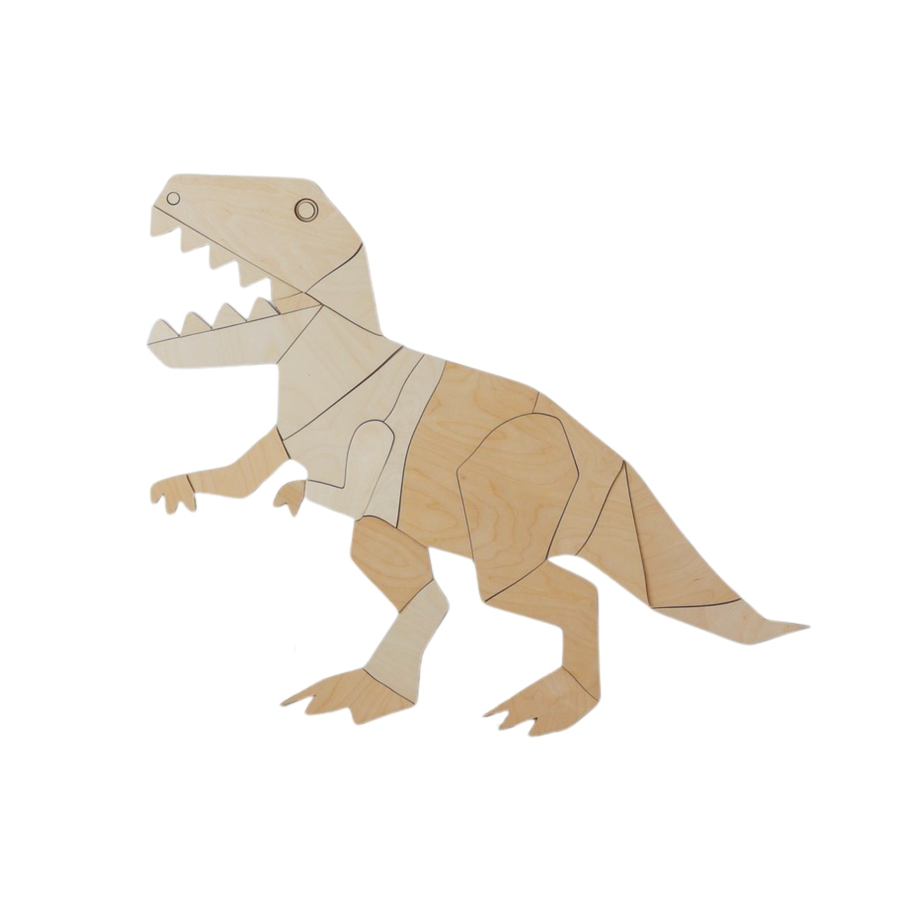 Dinosaurier T-Rex aus Holz – Wanddekoration