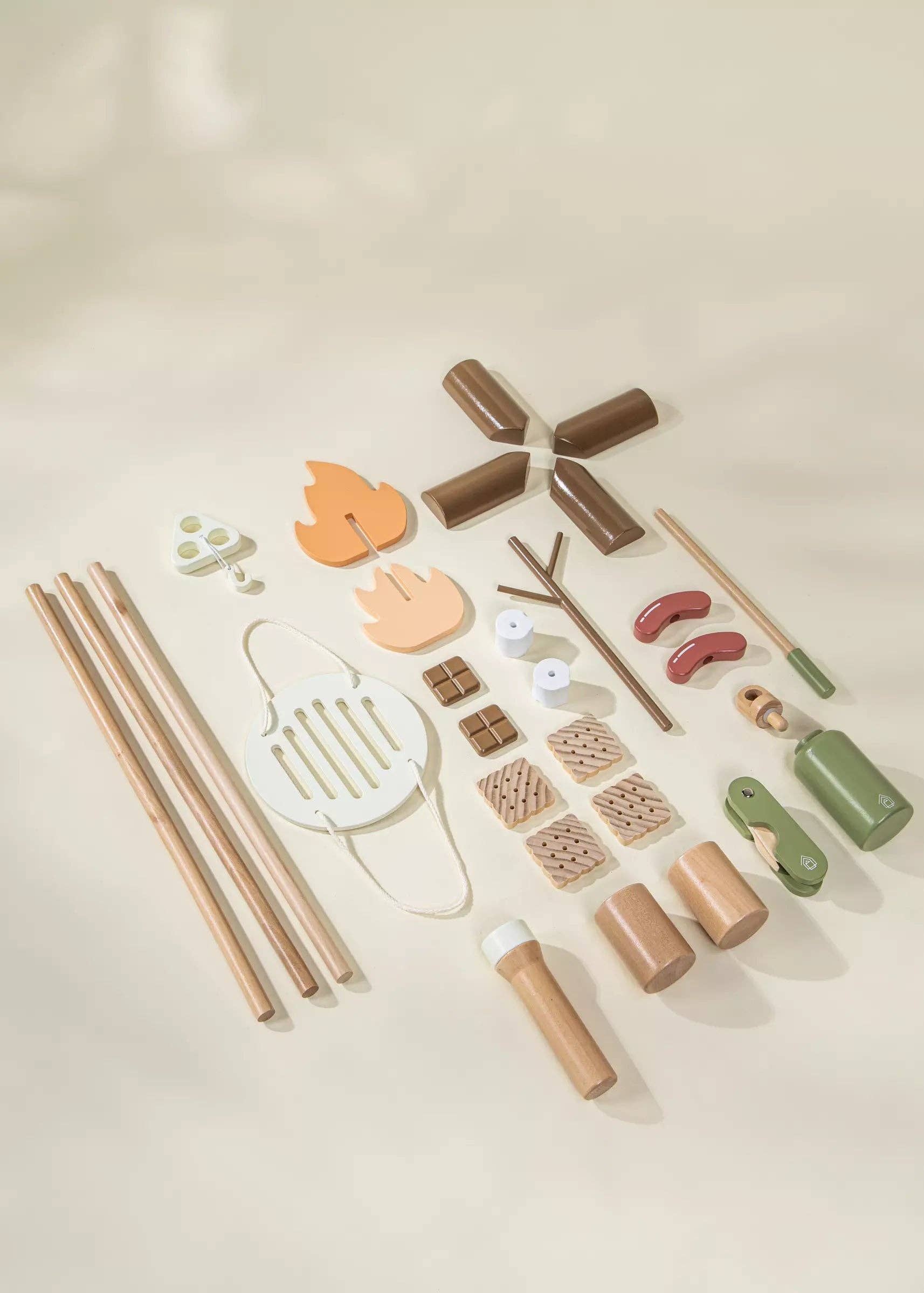 Camping-Spielset aus Holz | Mit Lagerfeuer, Marshmallows und Campingausrüstung