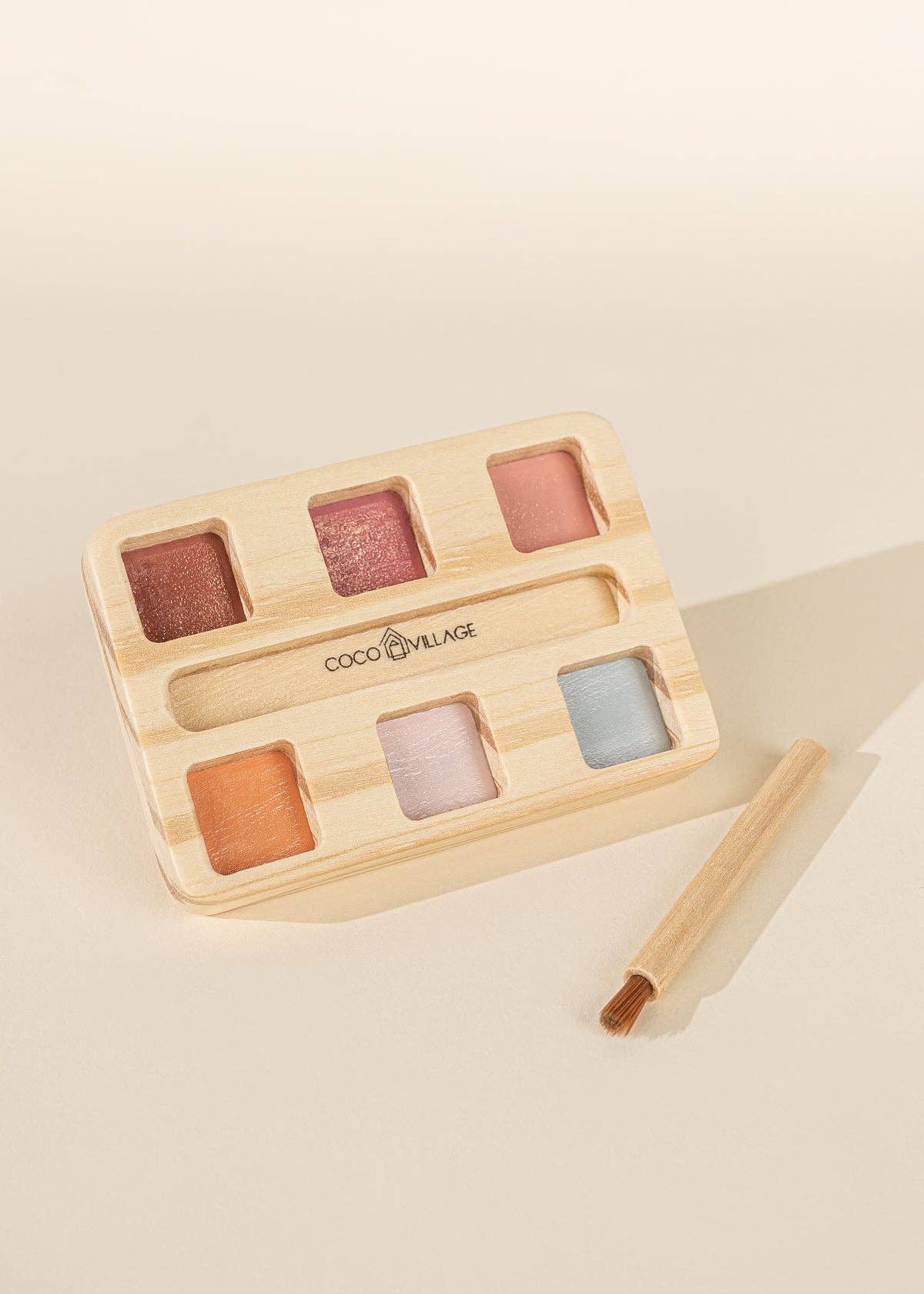 Beauty-Set aus Holz | Fantasievolles Set mit Make-up und Spiegel aus Holz