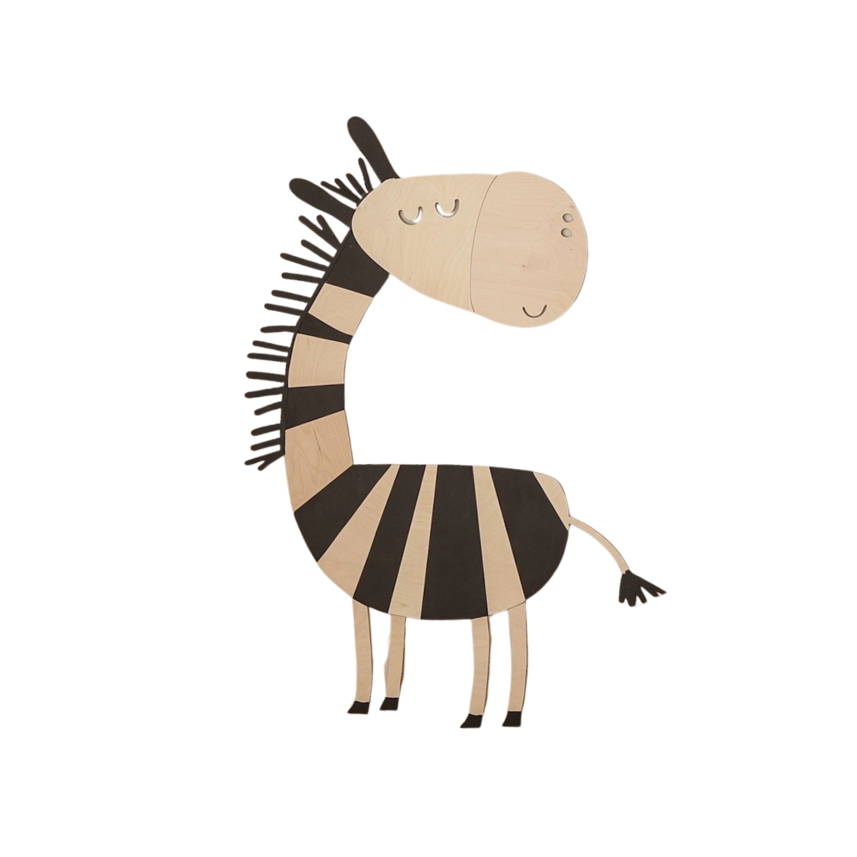 Holz Safari Zebra - Wanddekoration