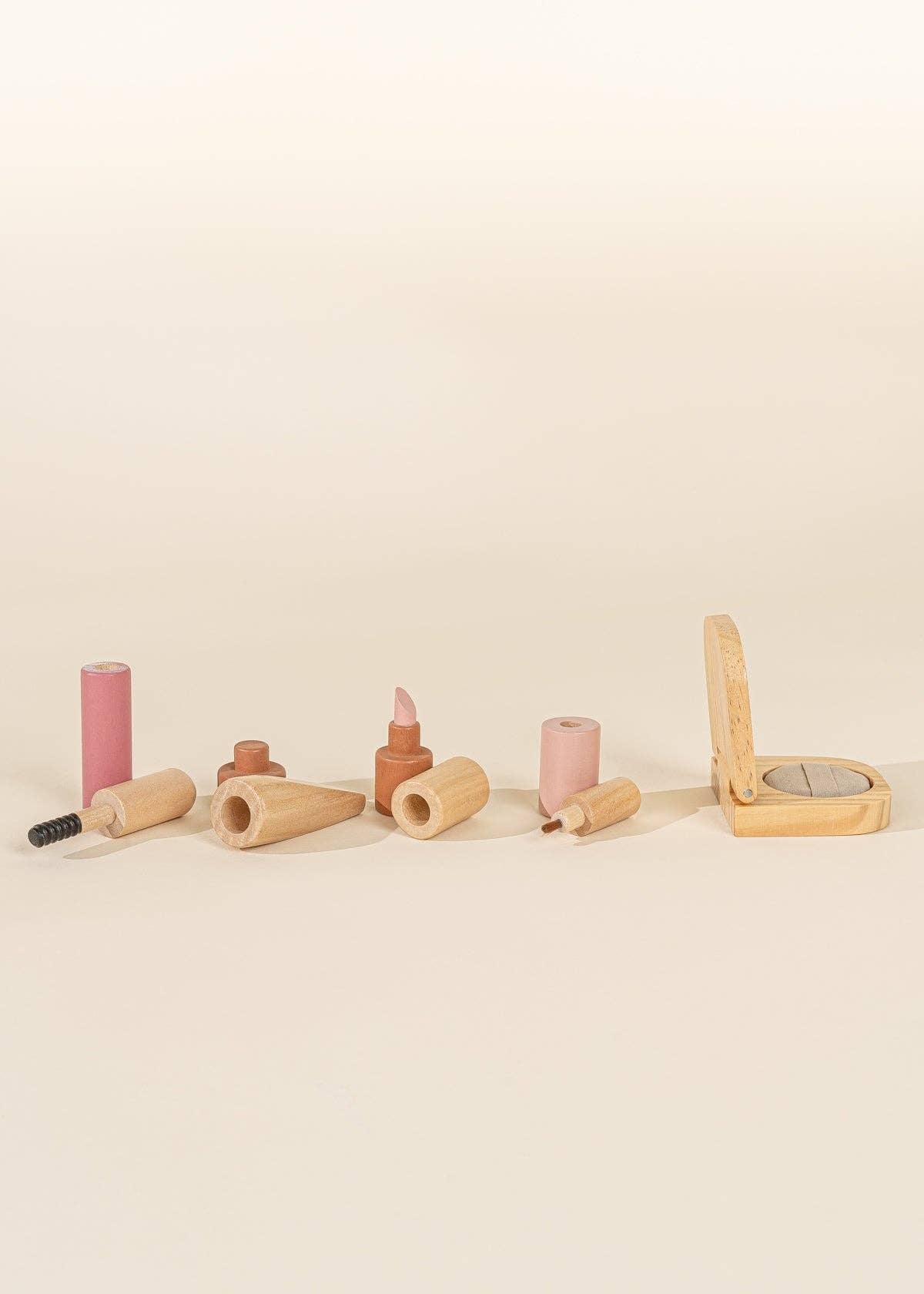 Beauty-Set aus Holz | Fantasievolles Set mit Make-up und Spiegel aus Holz
