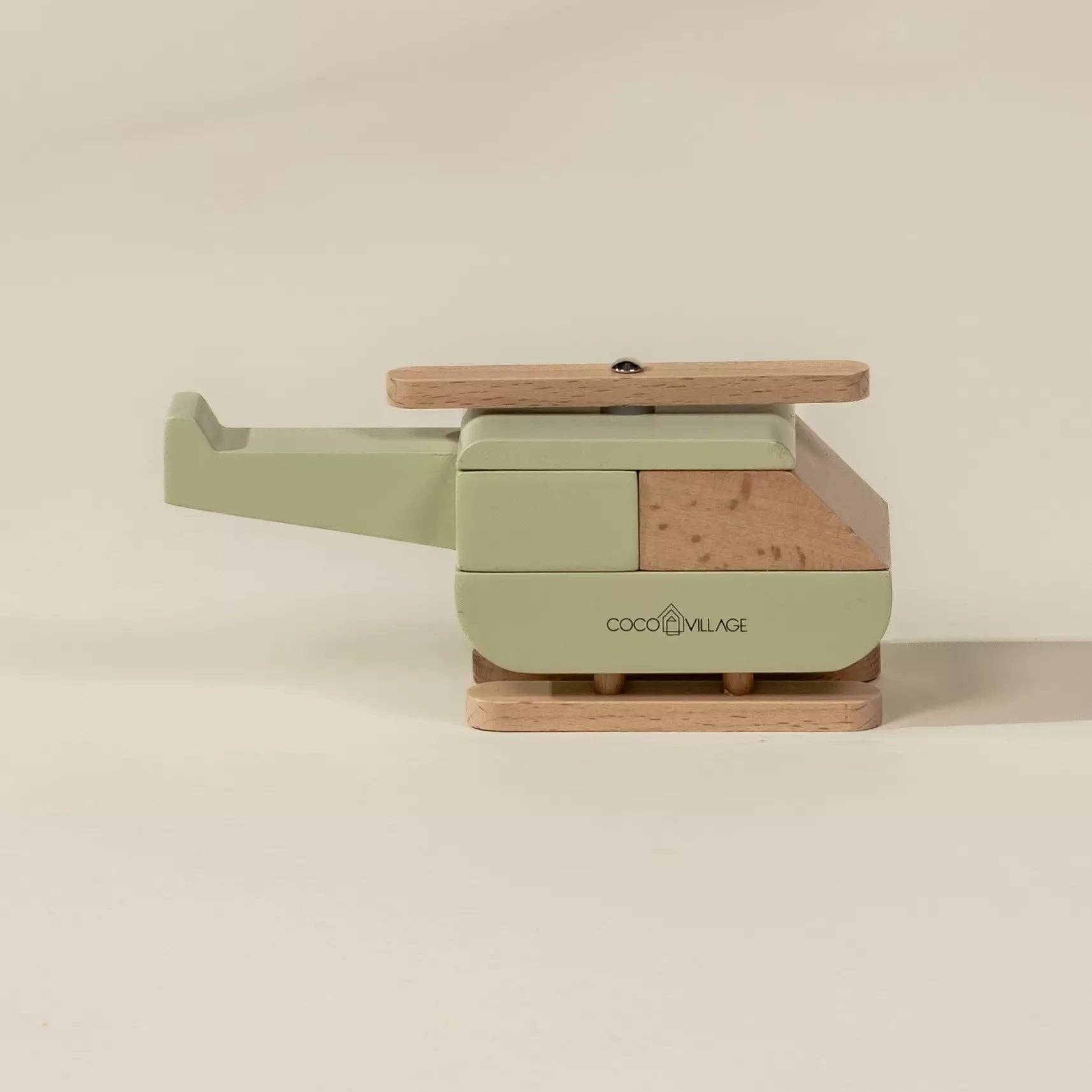 Hubschrauber aus Holz | Robustes Stadtfahrzeug aus Holz