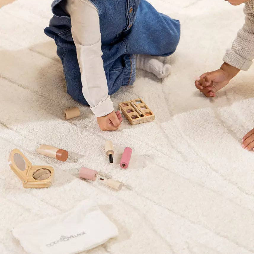 Beauty-Set aus Holz | Fantasievolles Set mit Make-up und Spiegel aus Holz