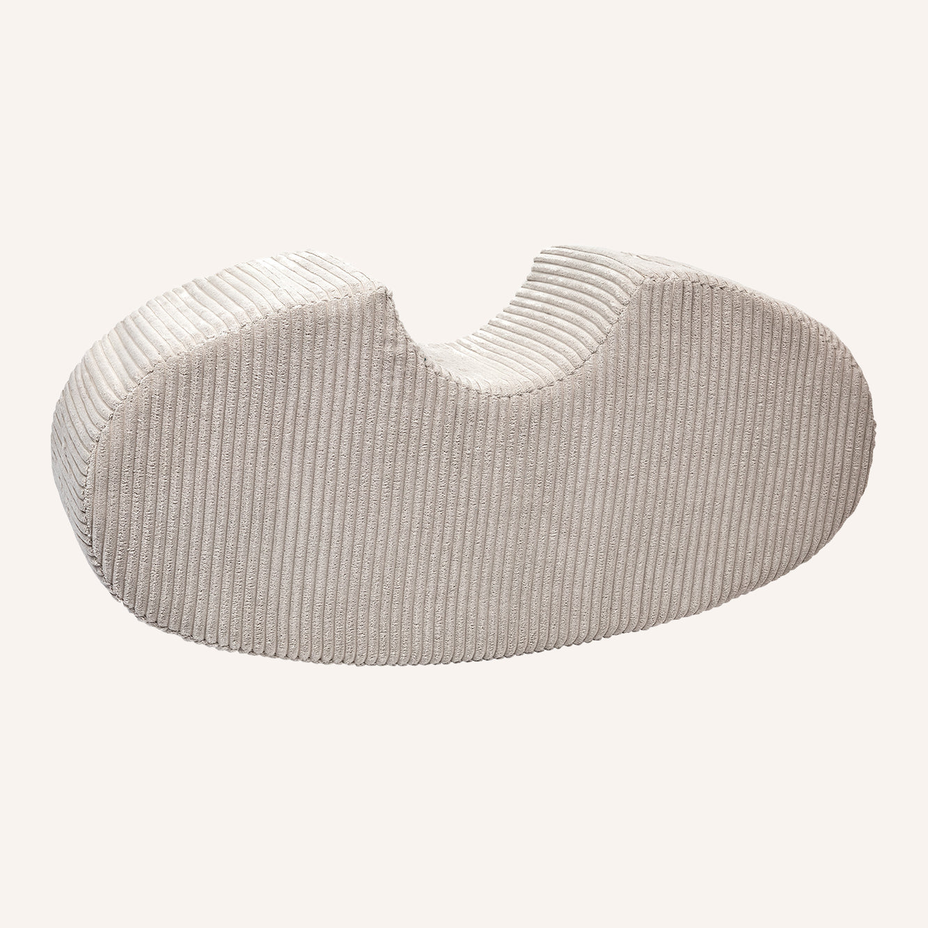 Bohnenförmiges Schaumstoffmodul - Samt Ecru