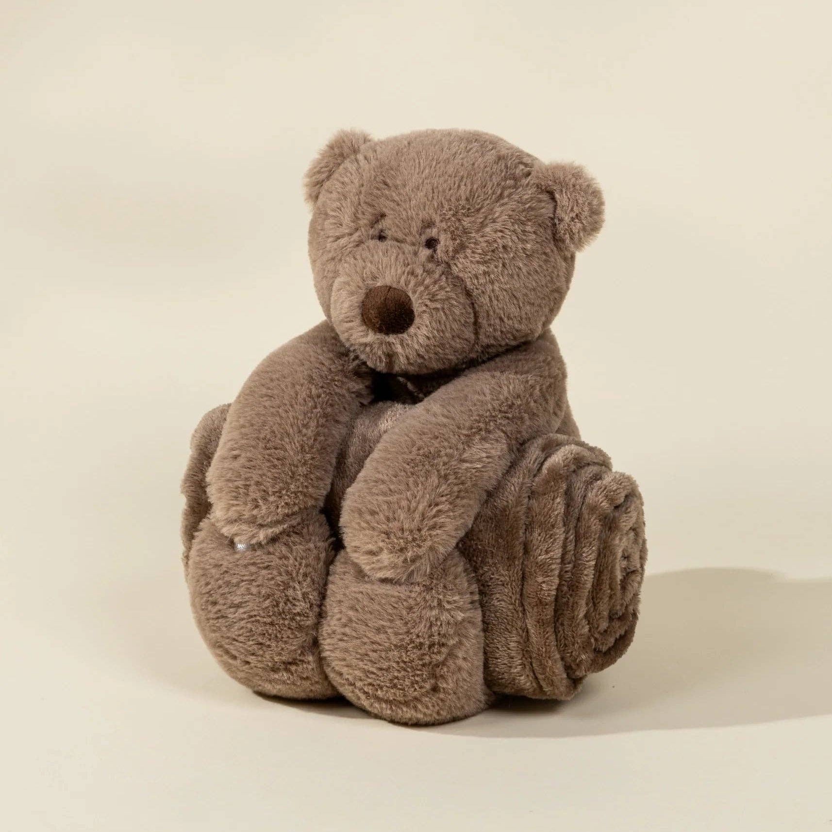 Bären-Kuscheldecke | Weiches Kuscheltier mit warmer Decke