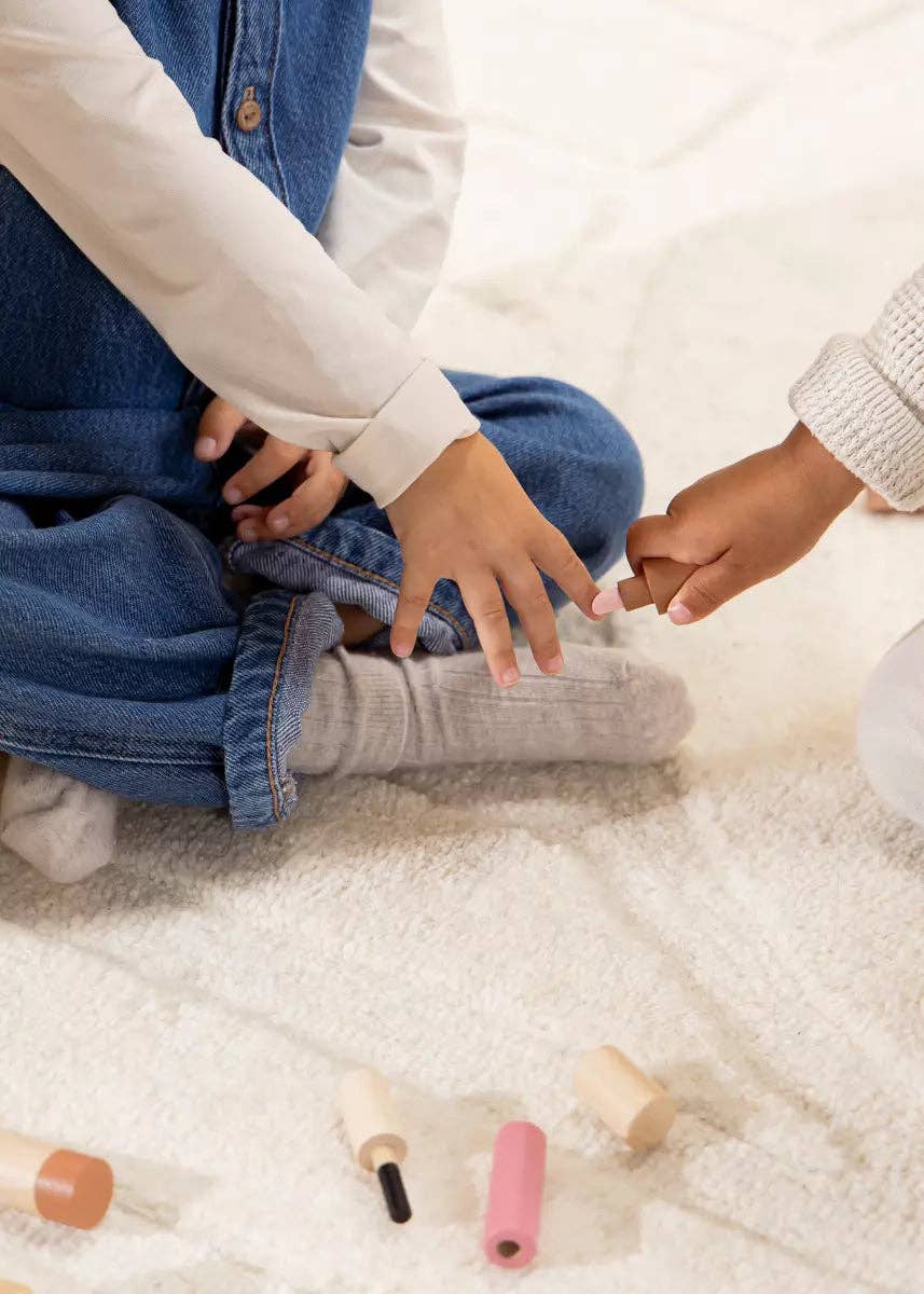 Beauty-Set aus Holz | Fantasievolles Set mit Make-up und Spiegel aus Holz