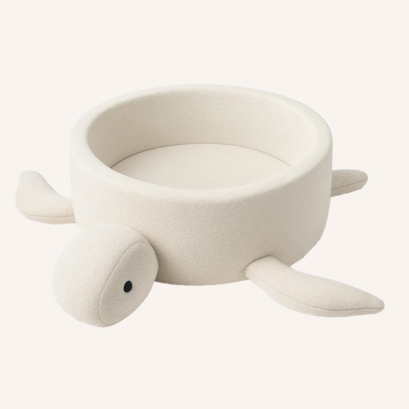 Bouclé Turtle Cream – Bällebad (ohne Bälle)