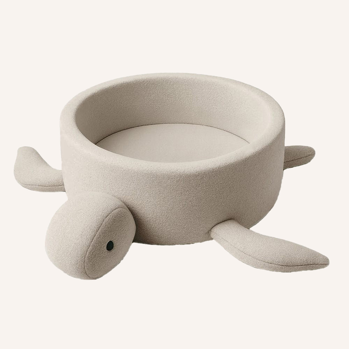 Bouclé Turtle Beige – Bällebad (ohne Bälle)